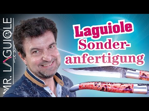 Laguiole-Taschenmesser, Edition LAVA mit Brut de Forge Klinge, Laguiole en Aubrac