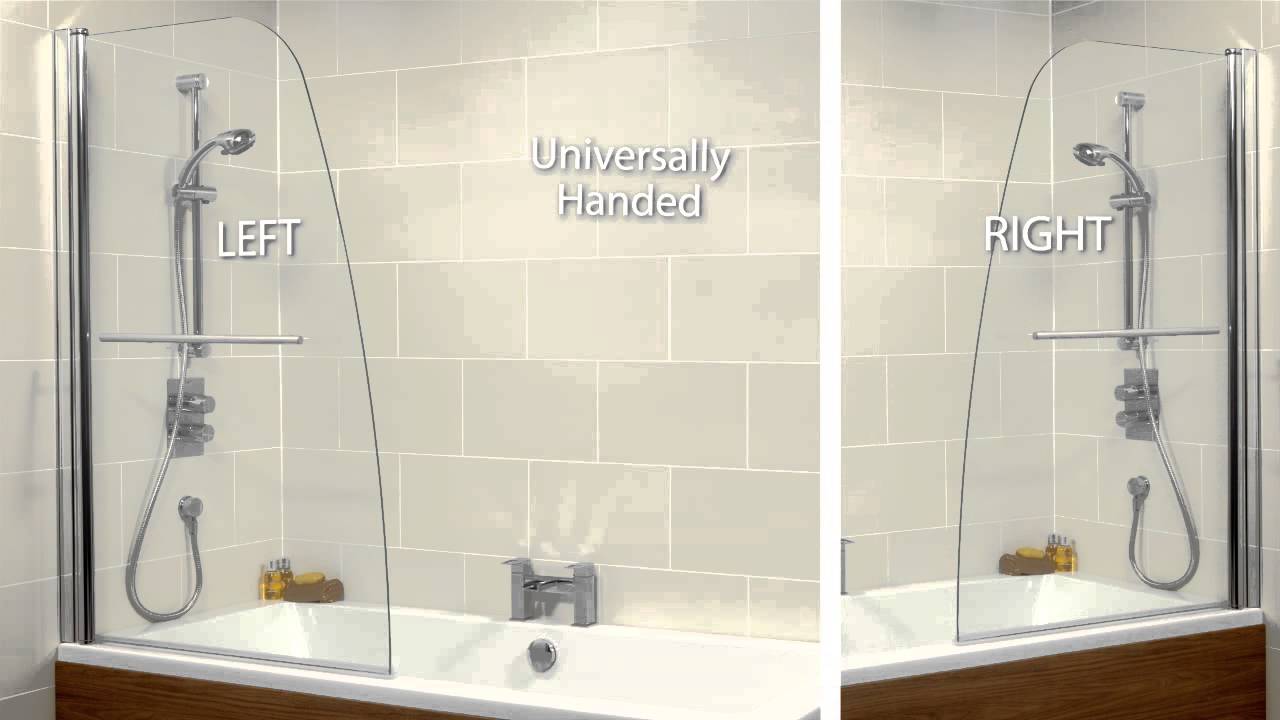 bathandshower.com Single Panel Bathscreen with Towel Rail