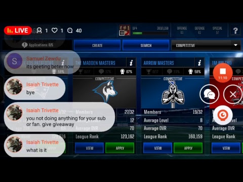 Madden nfl mobile live stream