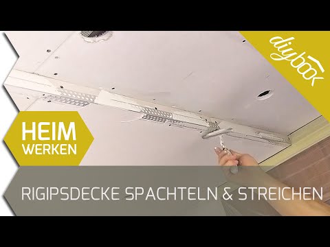 Filling and painting plasterboard ceiling