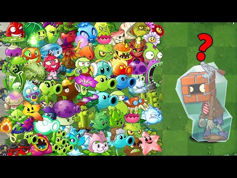 PvZ 2 Challenge - All Plants POWER-UP vs 999 Frozen Brickhead Zombies - Who Will WIn?