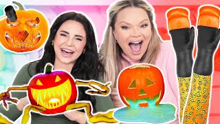 Testing 11 WEIRD Pumpkin GADGETS! w/ Trisha Paytas! (Halloween Edition)