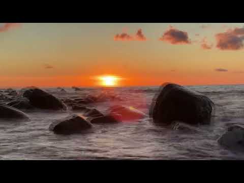 8-Hour Sunset at Cap Arkona: Baltic Sea Waves & Rocks for Deep Sleep