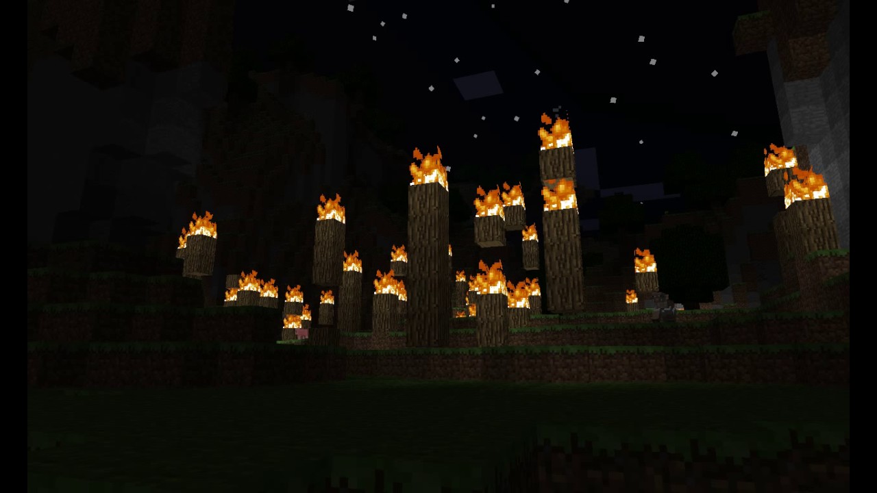 A Picture Of The Forest Fire I Encountered In Minecraft Alpha :