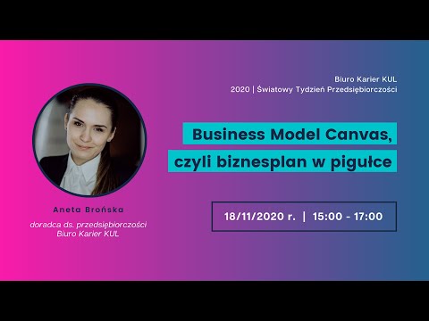 , title : '„Business Model Canvas, czyli biznesplan w pigułce”'