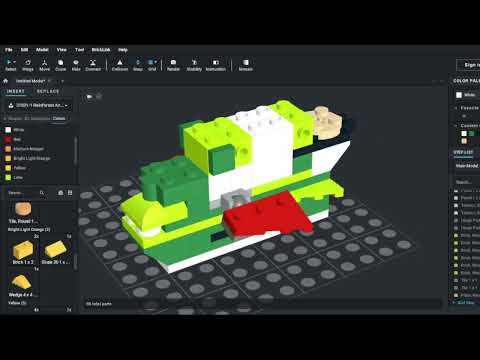 LEGO 31031 Rainforest Animals C Model Digital Build in Bricklink Studio 2.0