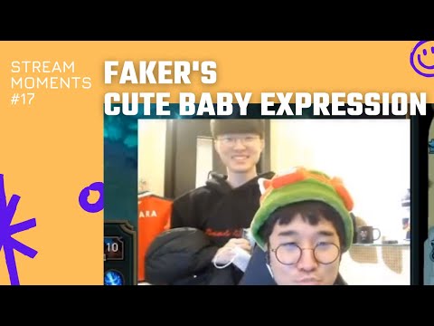 Faker visits Untara's room with a baby expression 🙈 | T1 Streaming Moments