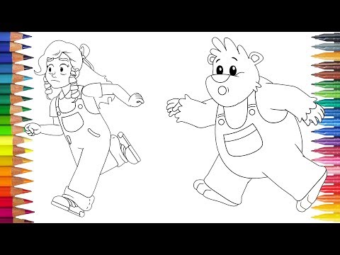 Złotowłosa i trzy misie | Małych Rączek Kolorowanka dla Dzieci