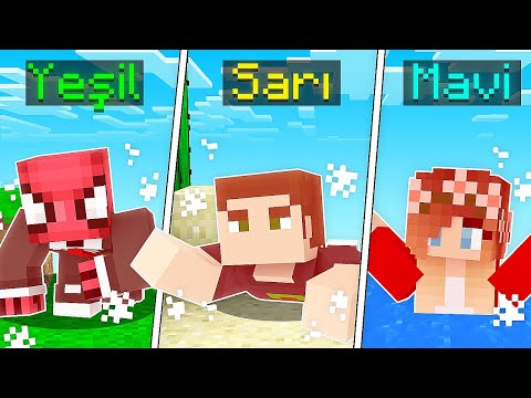 YANLIŞ RENGE DEĞMEK YASAK 🟥🟩💀 - Minecraft