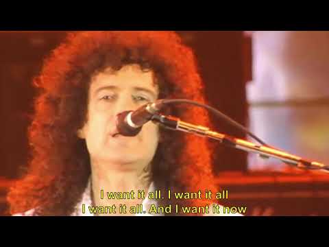 I Want It All - Queen + Roger Daltrey + Tony Iommi -  Live - Lyrics