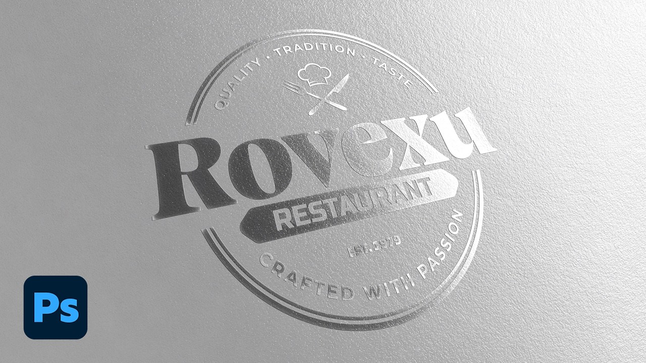 Turn Any Logo into a Realistic Metallic Silver Mockup in Photoshop