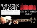 Pentatonic Scale Exercise Damone On My Mind Solo Guitar Lesson / Guitar Tabs / Tutorial / Cover