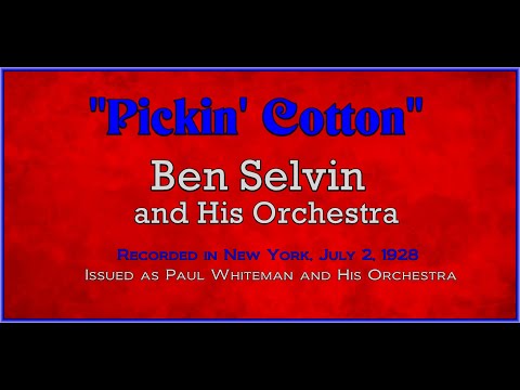 "Pickin' Cotton"  Ben Selvin and His Orchestra 1928