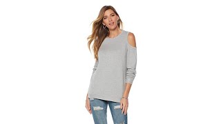 Savannah Chrisley Faith Over Fear ColdShoulder Sweatshirt