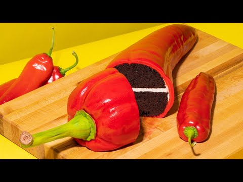 Hot Pepper CAKE! Novelty chocolate cake, buttercream, fondant | How To Cake It with Yolanda Gampp