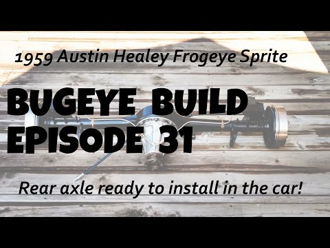 Brake hardware, axles, hubs & park brake linkage installed on the rear axle. Bugeye Build Episode 31