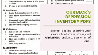Our Beck's Depression Inventory PDFs