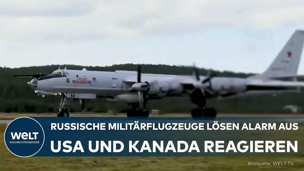 VERTEIDIGUNGSTEST: USA und Kanada fangen russische TU-142 ab – Kampfjets reagieren!