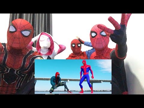 SPIDER-MAN BATTLE! (FULL FIGHT) | FFH vs SPIDER-VERSE vs IRON SPIDER vs RAIMI & MORE! REACTION