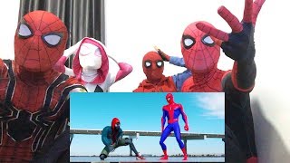 SPIDER-MAN BATTLE! (FULL FIGHT) | FFH vs SPIDER-VERSE vs IRON SPIDER vs RAIMI &amp; MORE! REACTION