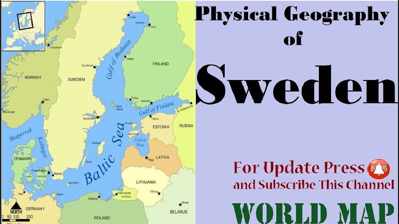 Physical Geography of Sweden, Sweden Physical Map, Map of Sweden, Sweden Map 2023, Sweden Riots 2023