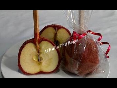 MANZANAS CON CHAMOY, Recetas # 256, manzanas cubiertas Video