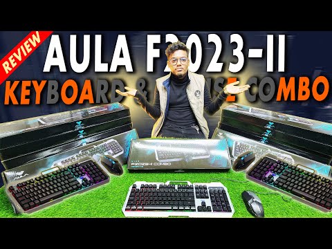 AULA F2023-ll Mouse & Keyboard Combo Review , Unboxing & Price @PCBuilderBangladesh