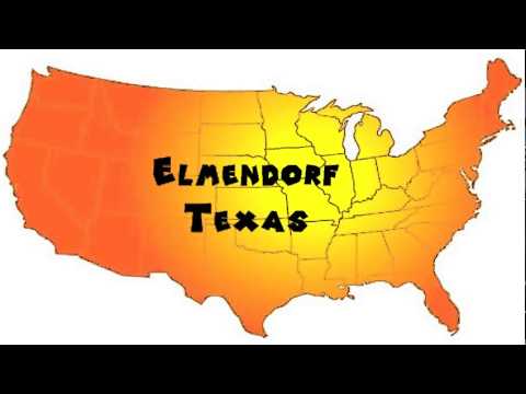 How to Say or Pronounce USA Cities — Elmendorf, Texas