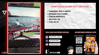 Monitor Pc Gamer 21.5'' Led 1920p Hdmi/vga Alta Luminosidade