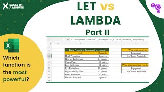 Download the video "LET vs LAMBDA Part 2 BY EXCEL IN A MINUTE"