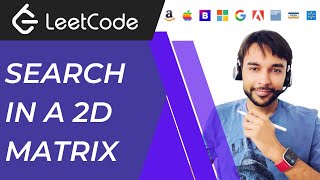 YouTube video 'Search a 2D matrix (LeetCode 74) | Full solution with visual examples and proof'