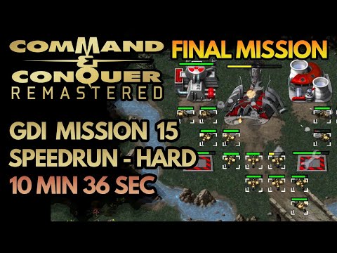 Command & Conquer Remastered Speedrun (Hard) - FINAL MISSION - GDI Mission 15 - Temple Strike