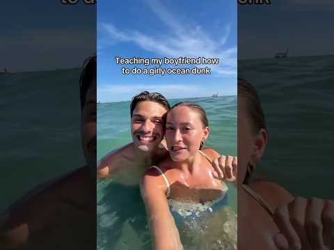 My boyfriends big ocean dunk finale 🤣