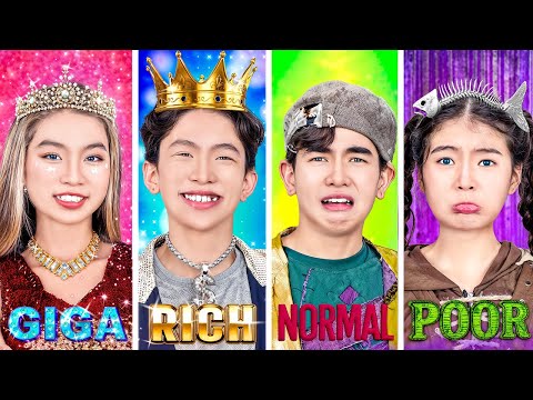 Poor Vs Rich Vs Giga Rich Vs Normal At Fashion Show! Who Is The Best?