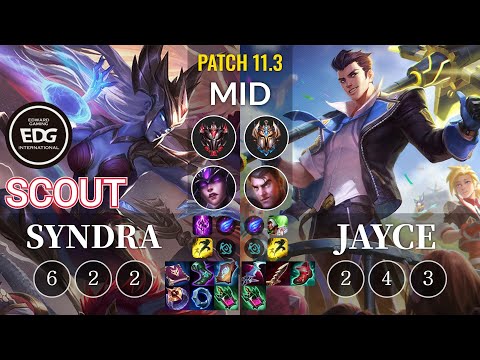 EDG Scout Syndra vs Jayce Mid - KR Patch 11.3