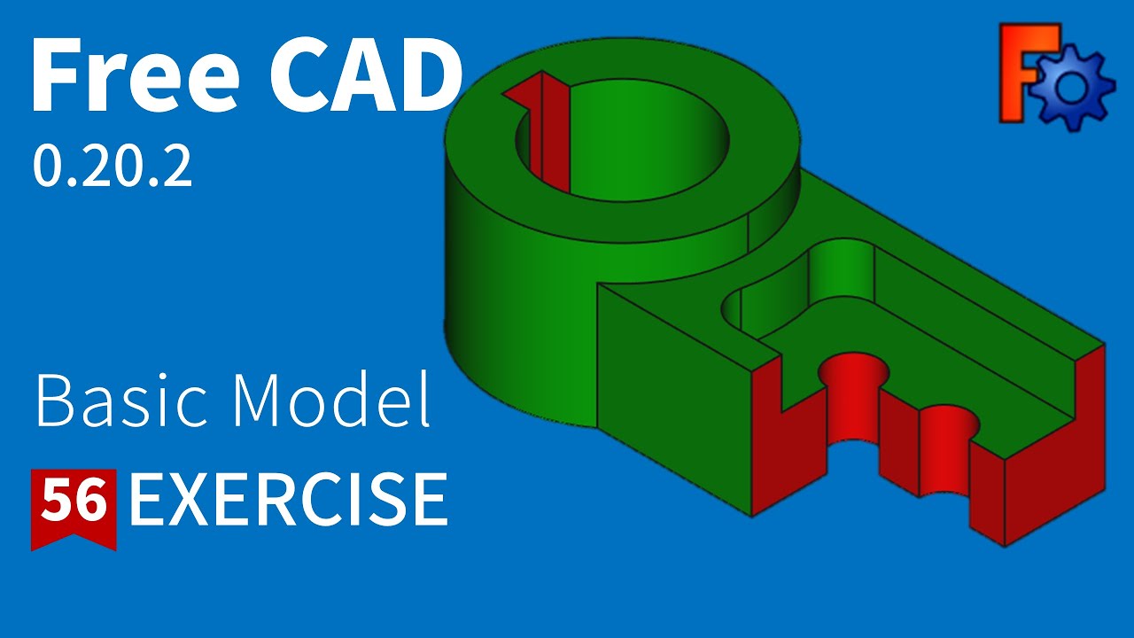 FreeCAD Tutorial for beginners,basic model exercise-56