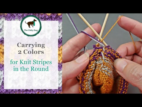 Carrying 2 Colors for Stripes in the Round