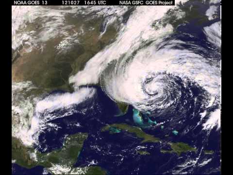 Hurricane Sandy Satellite Animation Oct 23- Oct 31 2012(Time-Lapse) Goes Project - NOOA
