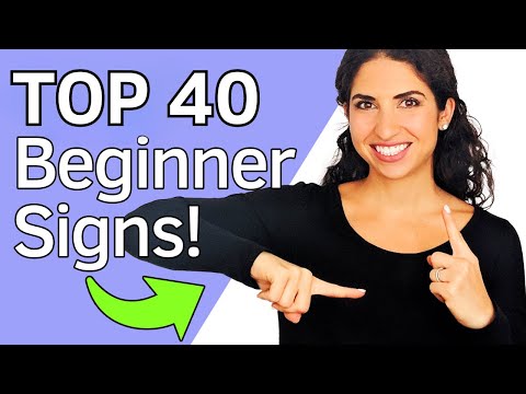 Learn 40 conversational words and phrases for beginners in American Sign Language ASL