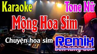 Mộng Hoa Sim ( Remix Chậm ) Karaoke Tone Nữ ( Am ) Beat Hay | Karaoke Lâm Organ 