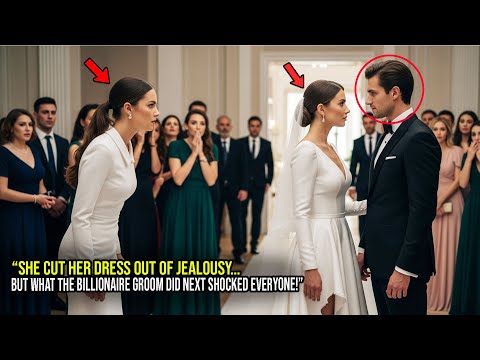Jealous Sister-in-Law Cut Her Dress Before the Ceremony — But the Billionaire’s Revenge Left...