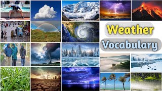 Weather Vocabulary ll About 30 Weathers &amp; Natural Disasters Names In English With Pictures