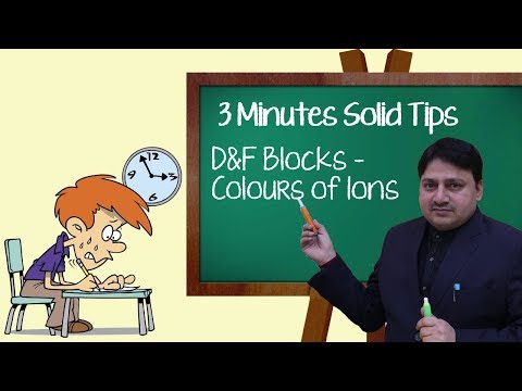 3 minutes solid tips on D&F Block - Colour of Ions by Sanjit Sir #Chemistry Board Exam Questions