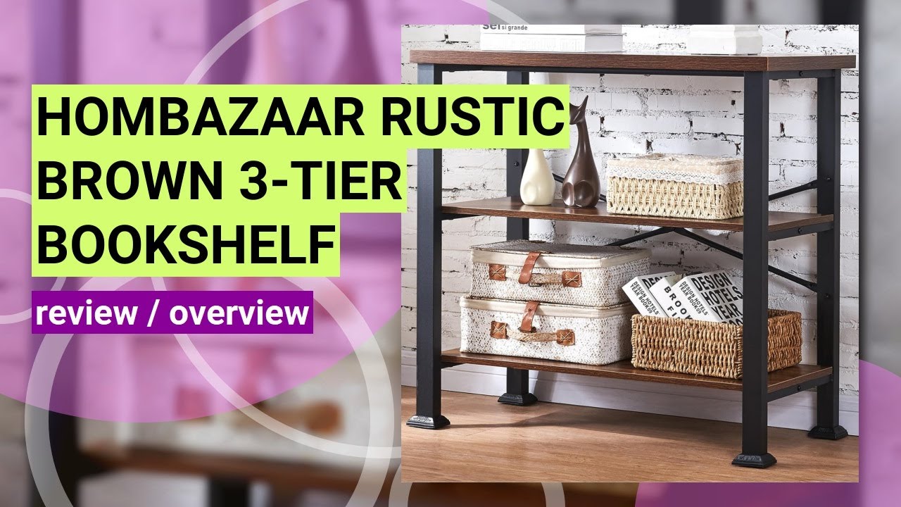 Review: HOMBAZAAR 3-Tier Rustic Bookshelf for Small Spaces