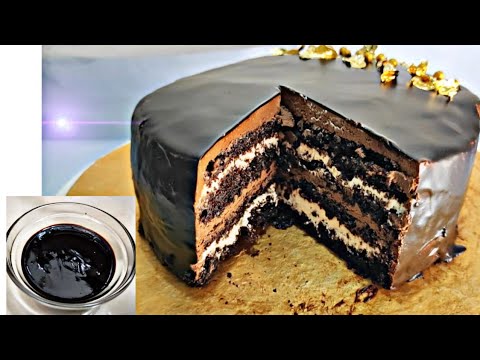 Chocolate Mirror Glaze |Chocolate  Ganache |Mirror glaze without AgarAgar & gelatine|Cake decoration
