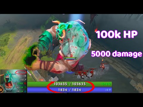 Undying 100k HP 5000 damage | biggest hero in Dota2?