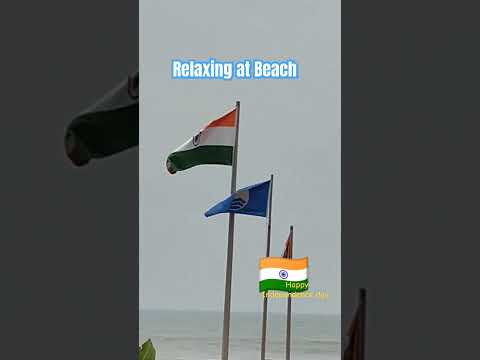 Relaxing at Beach # कम बजट में भारत travel # Golden Beach# India 🇮🇳