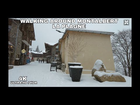 Snowy Walk Around Montalbert - La Plagne | Paradiski in 4K HDR