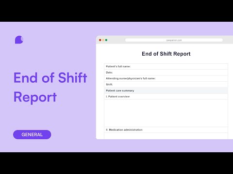 Using The End Of Shift Report Template