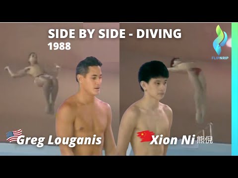 1988 Greg Louganis / Xion Ni 熊倪 Side by Side - Mens 10 meter diving